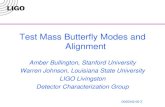 Test Mass Butterfly Modes and Alignment Amber Bullington, Stanford University