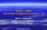 IWCE – 2009 DISASTER COMMUNICATIONS A - W
