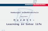 Hamburger Volkshochschule department H a r A l t – Learning in later life