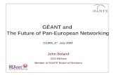GÉANT and  The Future of Pan-European Networking CCIRN, 3 rd   July 2004