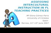 ASSESSING INTERCULTURAL INSTRUCTION IN FL TEACHING PRACTICES