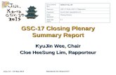 GSC-17 Closing Plenary Summary Report