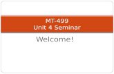 MT-499 Unit 4 Seminar