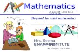 Play and fun with mathematics