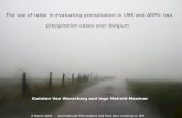 The use of radar in evaluating precipitation in LMK and ARPS: two precipitation cases over Belgium