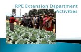 RPE Extension Department Activities