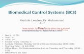 Biomedical Control  Systems (BCS)