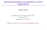 Standardizing New Congestion Control Algorithms