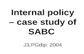 Internal policy – case study of SABC  J3,PGdip: 2004