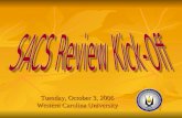 Tuesday, October 3, 2006 Western Carolina University