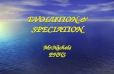 EVOLUTION & SPECIATION Mr.Nichols PHHS
