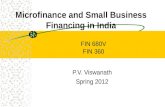 Microfinance and Small Business Financing in India