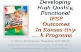 Developing  High-Quality,  Functional  IFSP Outcomes In Kansas tiny-k Programs