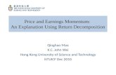 Price and Earnings Momentum:  An Explanation Using Return Decomposition
