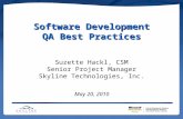 Software Development QA Best Practices