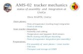 AMS-02  tracker mechanics status of assembly  and  integration at UniGe
