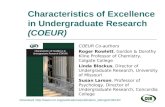 Characteristics of Excellence in Undergraduate Research  (COEUR)