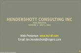 Hendershott  Consulting Inc Risk analysis Version 1 – July 1, 2010 Web Presence:  hci-itil