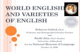 World  Englishes  and Varieties  of  English