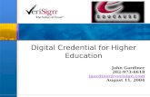 Digital Credential for Higher Education