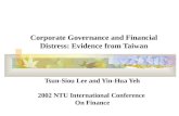 Corporate Governance and Financial Distress: Evidence from Taiwan