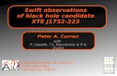 Swift observations  of black hole candidate  XTE J1752-223