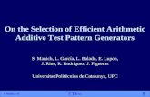 On the Selection of Efficient Arithmetic Additive Test Pattern Generators