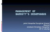 Management of Barrett’s  oEsophagus