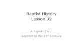 Baptist History Lesson 32