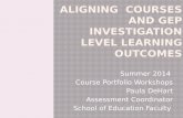 Aligning  Courses and GEP Investigation Level Learning Outcomes