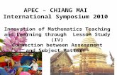APEC – CHIANG MAI International Symposium 2010