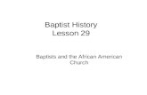 Baptist History Lesson 29