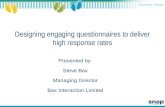 Designing engaging questionnaires to deliver high response rates
