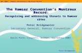 The Ramsar Convention’s Montreux Record: Recognising and addressing threats to Ramsar sites