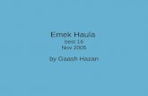 Emek Haula  best 16 Nov 2005