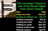 SignDate Water into wine Feb 23 rd Healing an official’s son Mar 2 nd