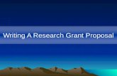 Writing A Research Grant Proposal