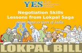 Negotiation Skills Lessons from  Lokpal  Saga Team Anna  vs Govt  of India