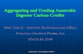 Aggregating and Trading Anaerobic Digester Carbon Credits