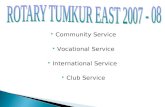 Community Service Vocational Service International Service  Club Service