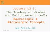 Lecture L3.3.  The Academy of Wisdom and Enlightenment (AWE) Macroscopic & Microscopic Concepts