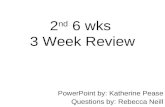 2 nd  6 wks  3 Week Review