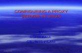 CONFIGURING A PROXY SERVER IN LINUX