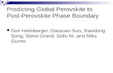 Predicting Global Perovskite to Post-Perovskite Phase Boundary