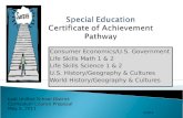 Special Education Certificate of Achievement Pathway