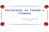 Variations in Canada’s Climate