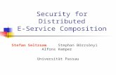 Security for Distributed E-Service Composition