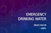 Emergency Drinking water