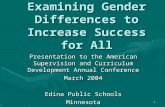 From Research to Practice  Examining Gender Differences to Increase Success for All