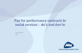 Pay for performance contracts in social services – do’s and don’ts